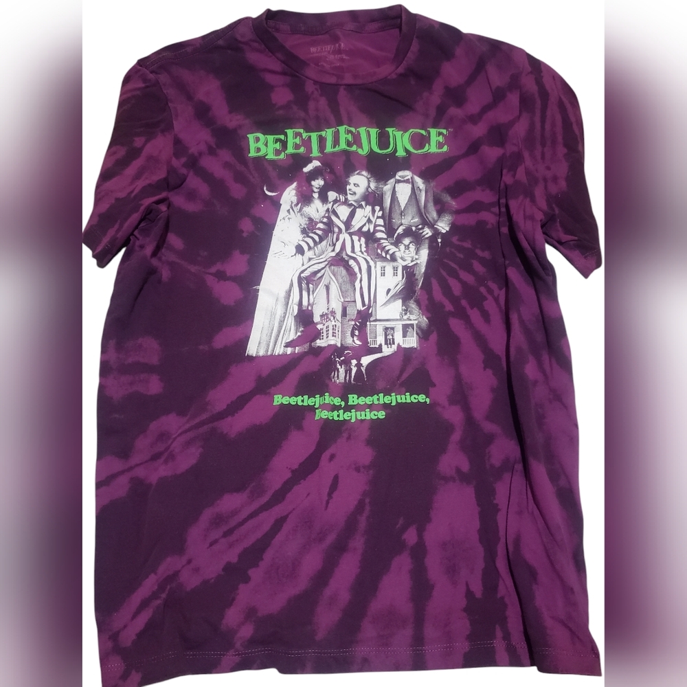 Beetlejuice Purple Tie-Dye T-Shirt